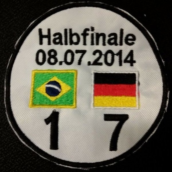 Aufnäher Fußball Halbfinale Deutschland Brasilien Logo Emblem WM Weltmeister