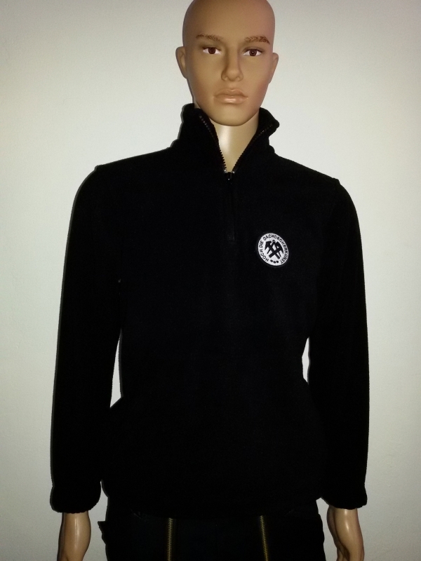 Arbeitsjacke Fleece Troyer mit Dachdecker Emblem Gestickt Arbeitskleidung für Profis warme Jacke