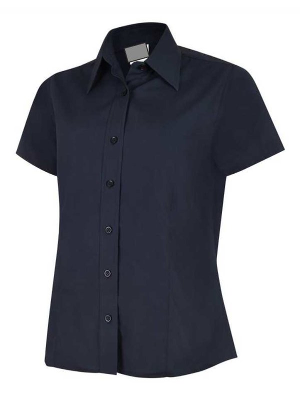 Damen Bluse Kurzarmbluse Workwear Ladies Poplin Short sleeve Business elegante Damenbluse Onlineshop