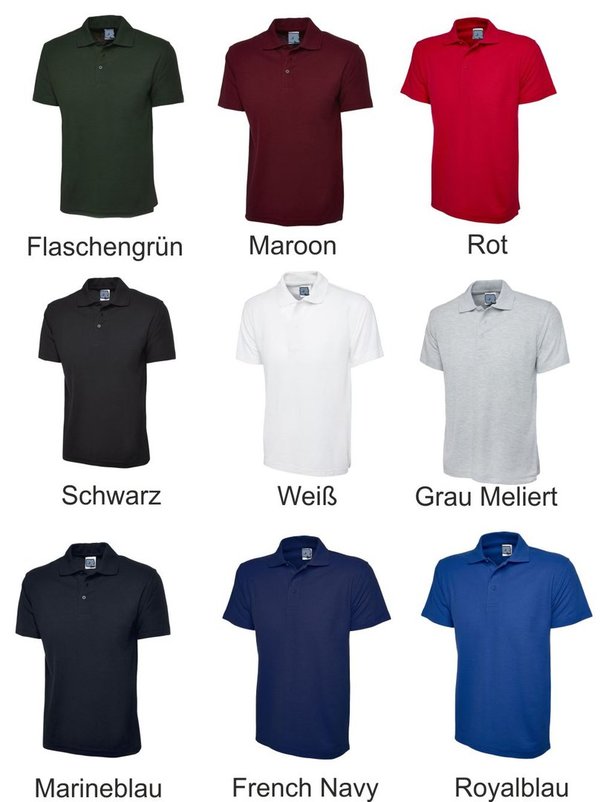 Pique Polo-Shirt Poloshirts & Teamshirts Arbeitskleidung Unisex Moderne Kleidung