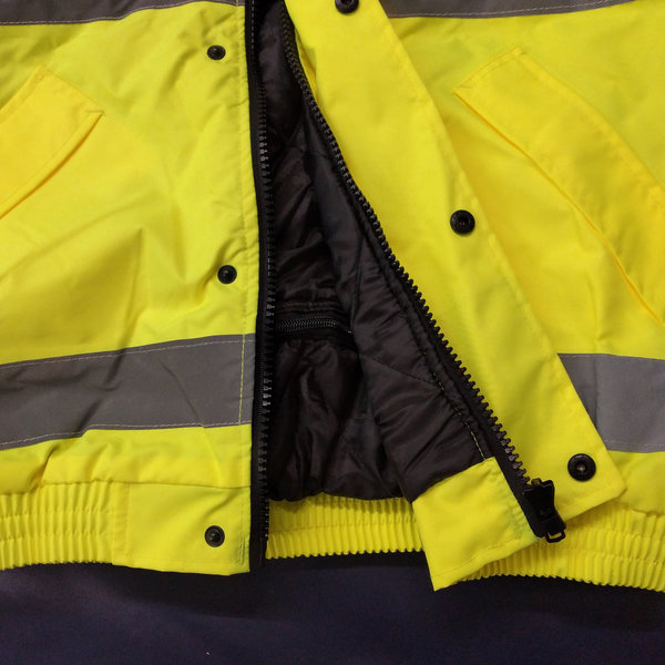 Arbeitsjacke Warnschutzjacke Warnjacke Bomberjacke gelb Sicherheitsjacke leuchtet Baustellenjacke