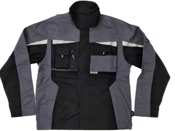 Arbeitsjacke schwarz grau Cordura Canvas Reflektorstreifen 3M Sommer Jacke Herbst Bundjacke kaufen