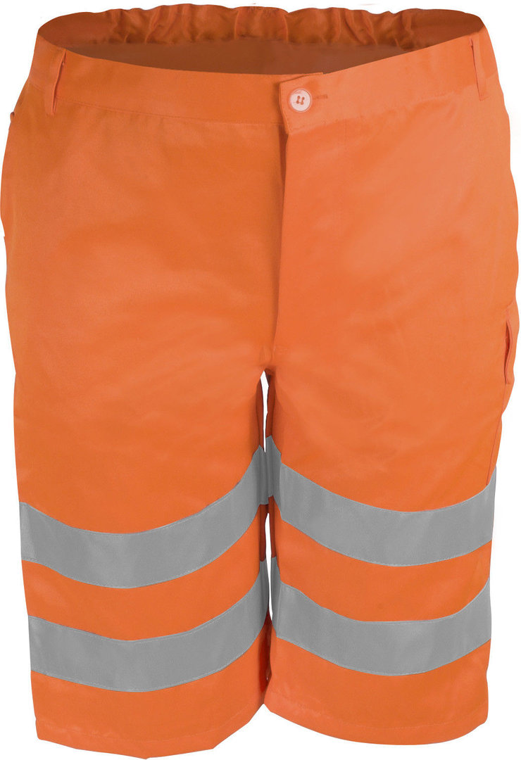 Warnschutz Hose Shorts Kurze Bundhose Arbeitshose neon Orange Gr.44 50 Neu 