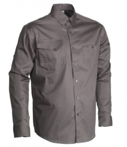 Langärmliges Hemd Arbeitshemd Busineshemd Arbeitshemd Herrenhemd Silber Shirts