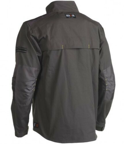 Arbeitsjacke Bundjacke grau Bauelemente Schreiner Jacke Gartenbau Jacket Taschen