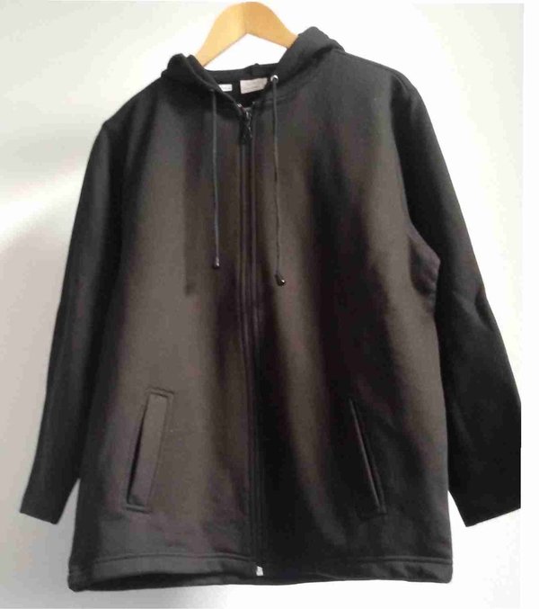 Sweatshirtjacke schwarz Jacke mit Kapuze Gr. Medium