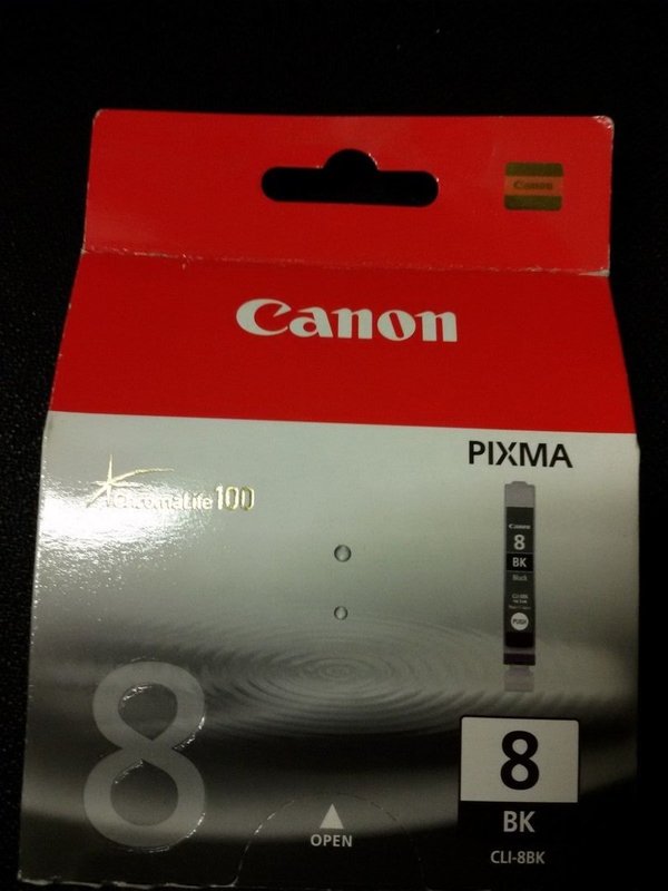 Druckerpatrone Canon CLI8 Black Tintenstrahldrucker Tinte schwarz Original Gut