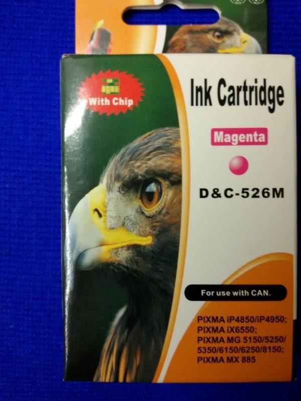 Druckerpatrone Kompatibel zu Canon 526 Magenta Tintenpatrone Patrone für Pixma Geräte Ink Cartridge