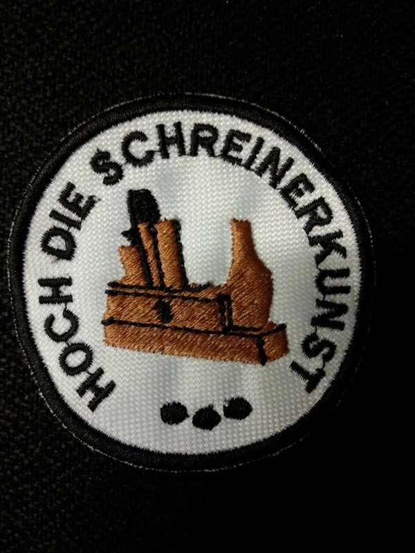 Aufnäher Schreiner Emblem Patches zum Aufnähen neumodische Handwerker Logo in Bunt Braune Hobel