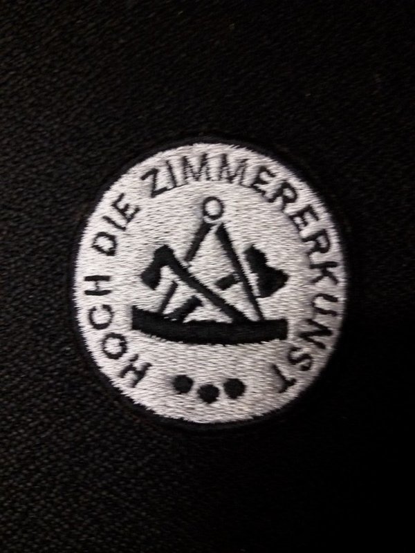 Aufnäher Zimmermann Emblem Patches für Handwerker hochwertig bestickt.