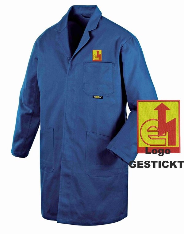 Arbeitskittel Kittel Elektriker Emblem Logo gestickt Berufsmantel mantel Lange Größe