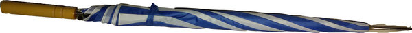 Stockschirm Regenschirm blau weiß