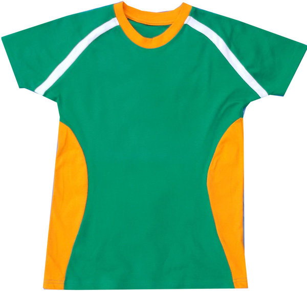 Größe S Damen T-Shirt Women Shirt grün orange Girl shirt Baumwolle Sommershirts kaufen