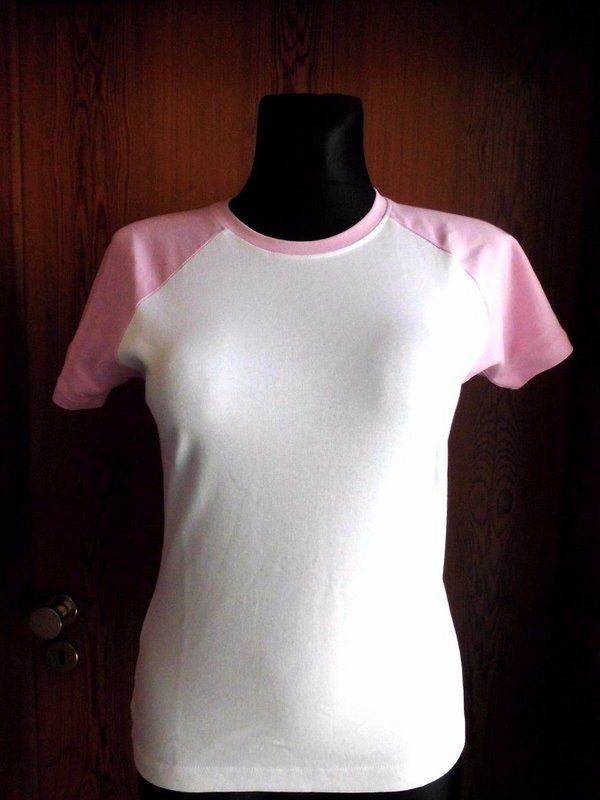 Größe M Damen T-Shirt weiß rosa Sommer Shirt Ladies Hemd kurzärmlig Baumwolle kaufen Girls
