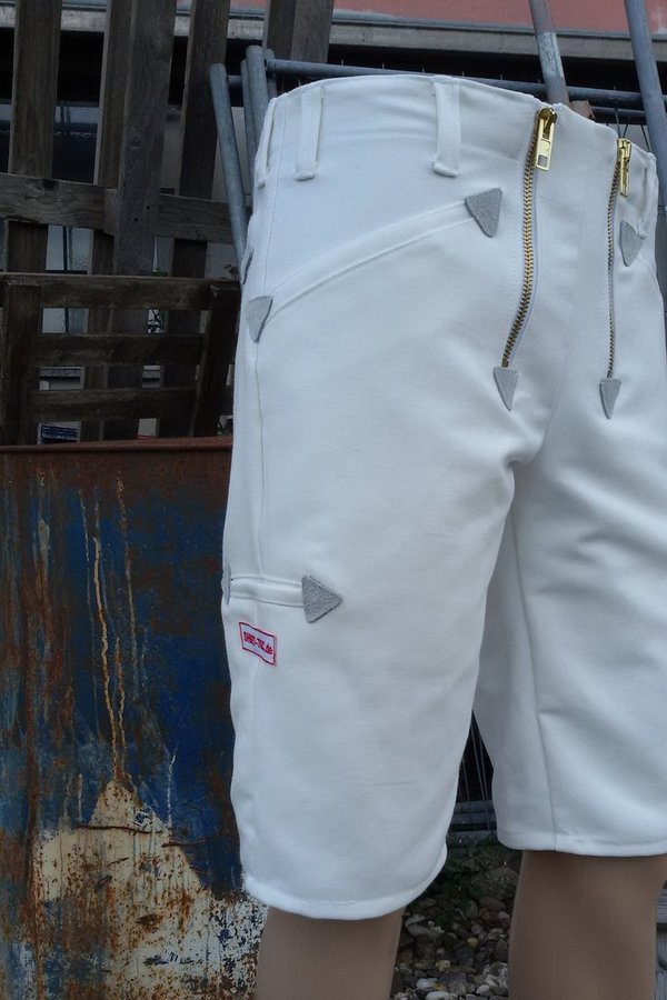 Shorts Arbeitshose Maurer Zunfthose weiß Doppelpilot Bermudas weiße Arbeitshose für den Handwerker