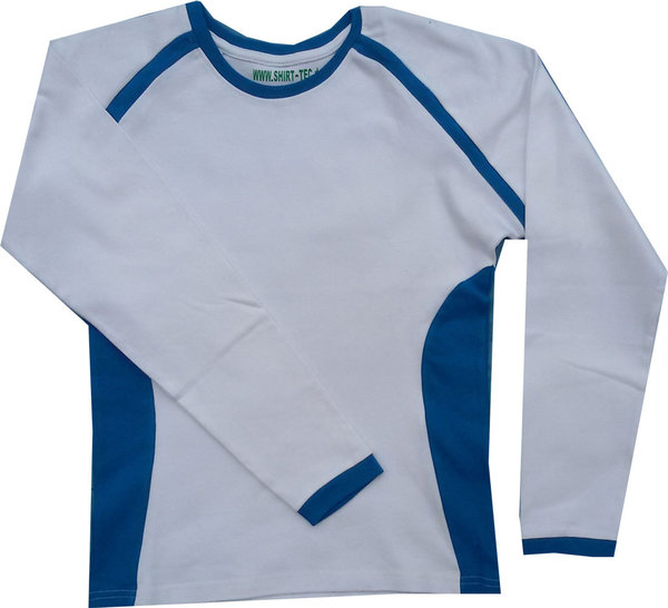 Damen Langarmshirt weiß blau Größe S T-Shirt mit Ärmeln online kaufen günstig Frauen Kleidung