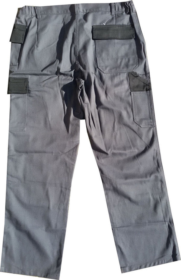 Arbeitshose grau schwarz Auto KFZ Mechaniker Bundhosen Hosen Handwerkerhosen mit Kniepolstertaschen
