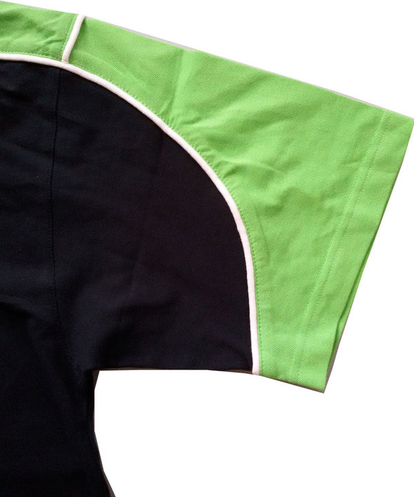 Herren Polo-Shirt schwarz grün Größe XL