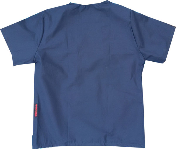 Kasack marineblau mit Delphin Schwesternkittel Pflegebekleidung Schlupfkasack blau