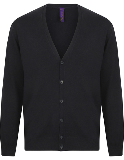 Herren V-Neck Cardigan schwarz Strickware Elegante Pullover Mode für stilsichere Männer Online