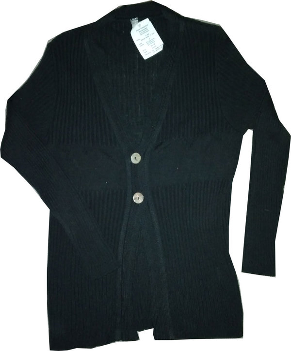 Größe 38 Damen Strickjacke schwarz Jacke Damenkleidung Sommerjacke Herbstjacke Einzelstück sonne