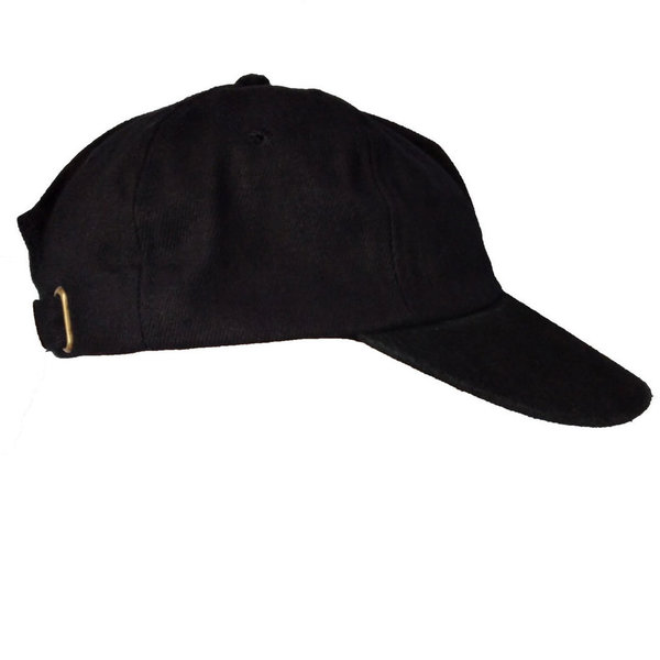 Kappe schwarz Canvas Leder Schirmmütze Cap mit Lederschirm Herren Baseball-Cap Herren Mütze Man