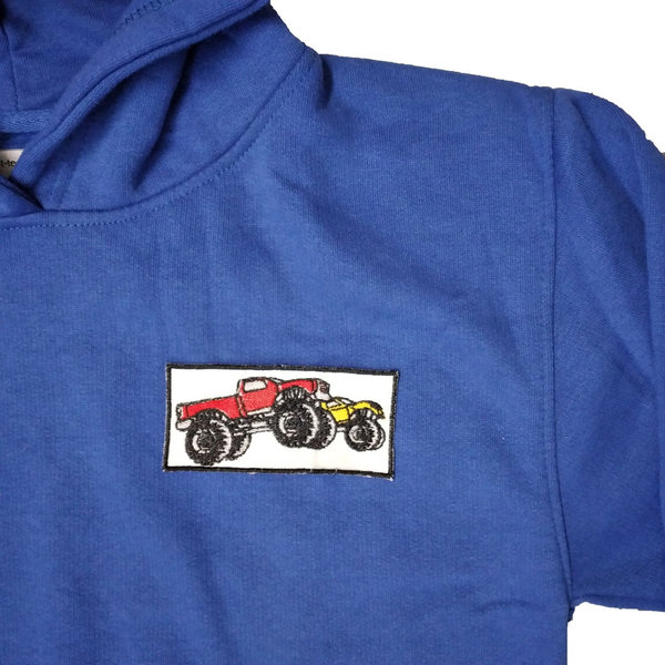 Kinder Hoody Kapuzensweatshirt mit Monstertruck Truck Kids Bekleidung Sweatshirt Unisex für Kinder