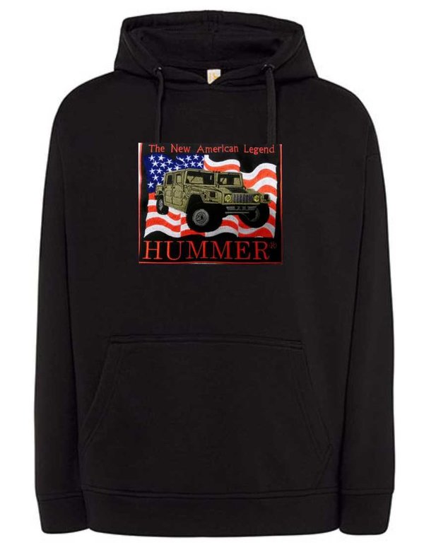 Kangaroo Sweatshirt Hummer American Legend Kapuzensweatshirt Hoodies schwarz Männer Hoody