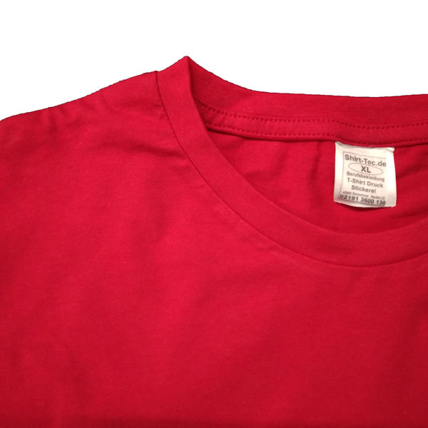 Herren Berufskleidung Elektriker Kleidung T-Shirt in rot Elektro Emblem Elektrik Logo Berufsshirts