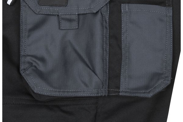 Arbeitshosen Bauelemente Automechaniker Bundhose in grau schwarz Kniepolstertaschen Arbeitsbundhose