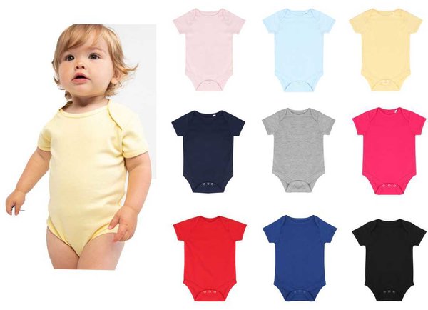 Essential Short Sleeved Bodysuit Baby Body Babywäsche für Jungs & Mädchen Personalisierbare Kleidung