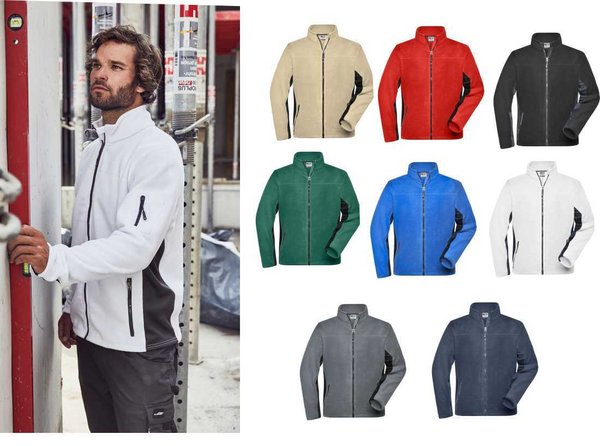 Herren Fleecejacke STRONG Arbeitsjacke Jacke zweifarbig warme Anti-Pilling Microfleece Kleidung