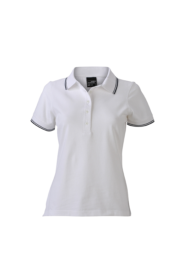 Pique Polo-Shirt Sportliches Damenpoloshirt zweifarbig Berufskleidung Klinik & Praxisbekleidung