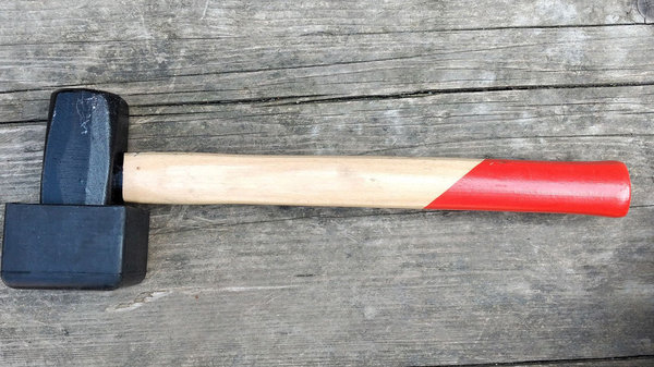 Pflasterhammer 1500 g Hammer Geschmiedet Poliert Fäustel Plattenlegehammer  zum Platten verlegen Bau