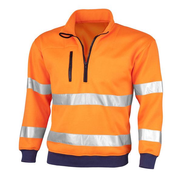 Warnschutzsweatshirt orange Arbeitspullover Warnschutzbekleidung