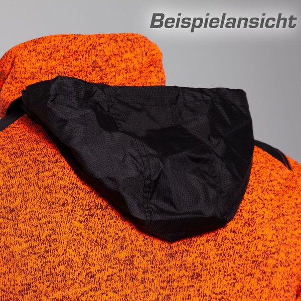 Herren Strickfleecejacke orange meliert Arbeitsjacke Berufsjacke für Strassenarbeiter
