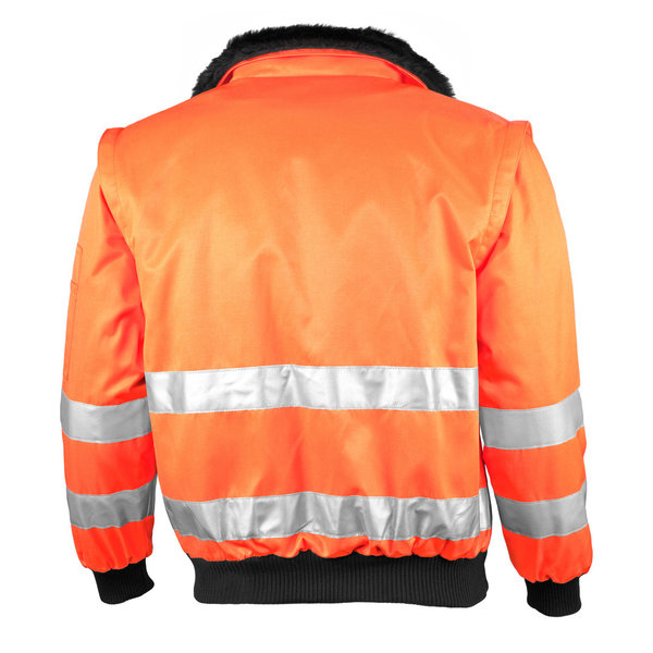 Winter Pilotenjacke Warnschutzjacke orange Arbeitsjacke Berufsjacke Moderne Baustellenkleidung