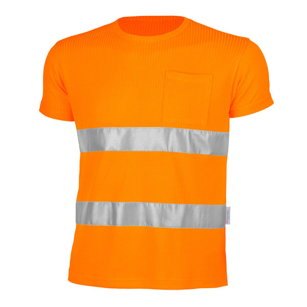 T-Shirt Warnschutz Oberbekleidung für Baustelle Arbeitsshirt warnorange hohe Tragekomfort