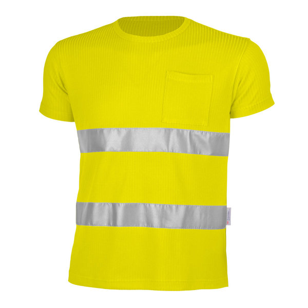 T-Shirt Warnschutz Oberbekleidung für Baustelle Arbeitsshirt warngelb hohe Tragekomfort