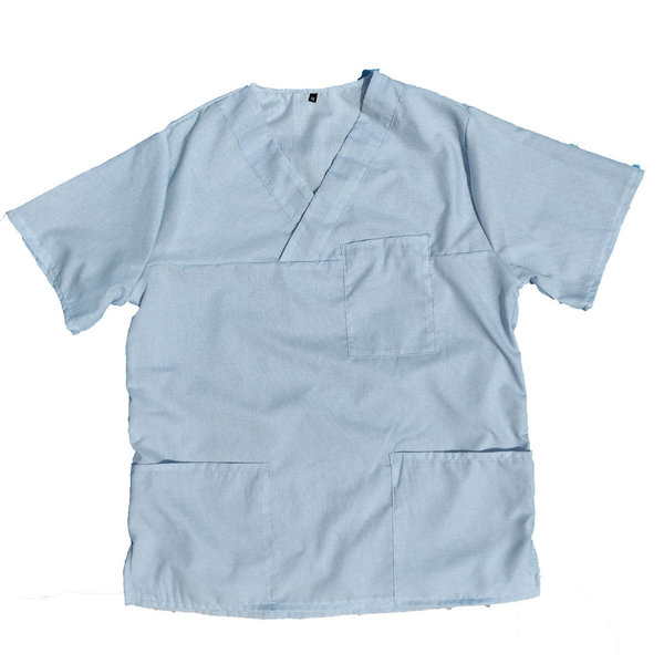 Sommer Edition Unisex Kasack hellblau Größe M Pflegebekleidung Kittel verschiedene Farben Blautöne