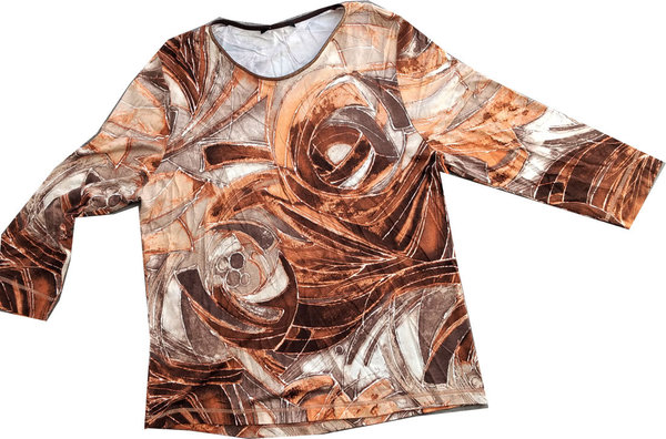 Größe M Damen T-Shirt Rundausschnitt mehrere Farben Herbstfarben hell dunkel Shirts Damen Kleidung