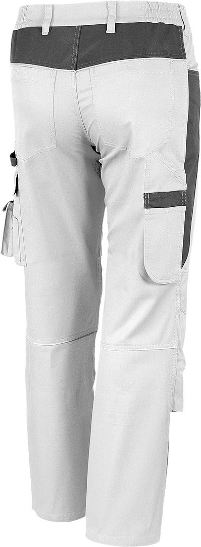 Malerhose Arbeitshose weiß grau Bundhose Berufsbekleidung Hose Berufshose untersetzte Größen