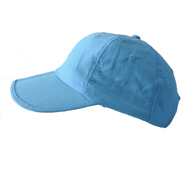 Herren & Damen Kappe Caps zusammenfaltbar passt in Hosentasche, Sommer Cap hellblau