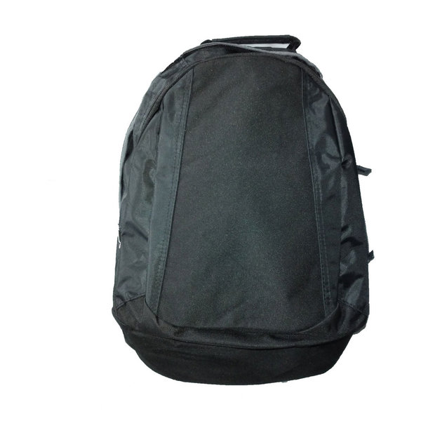 Unisex Rucksack schwarz Backpack mit Taschen und Reißverschluss