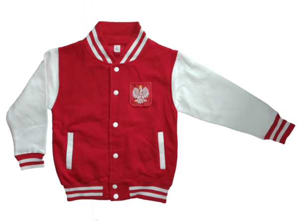 Polen Wappen mit Adler Fanartikel Fanbekleidung rot-weiß Kinderjacken kinderkleidung Sportjacke