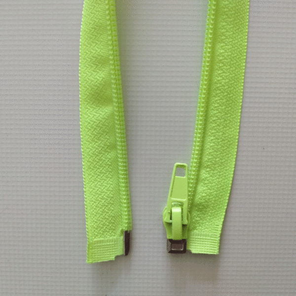 Reißverschluss teilbar 60 cm, 65 cm neon grün Jacken Reißverschluss