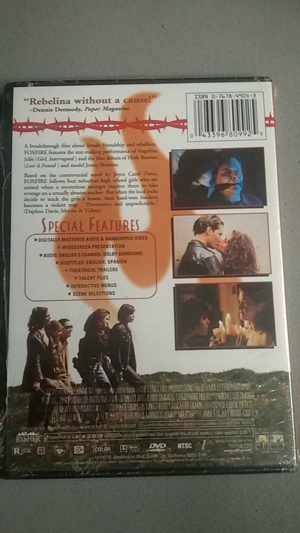 DVD FOXFIRE ANGELINA JOLIE in the English language for the perfect video evening the schoolgirl