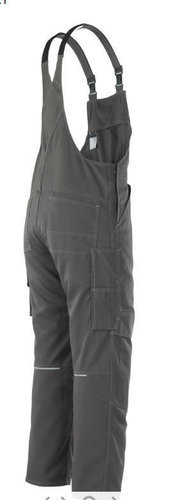Stabilne spodnie robocze męskie ogrodniczki na szelkach szare antracit firmy MASCOT