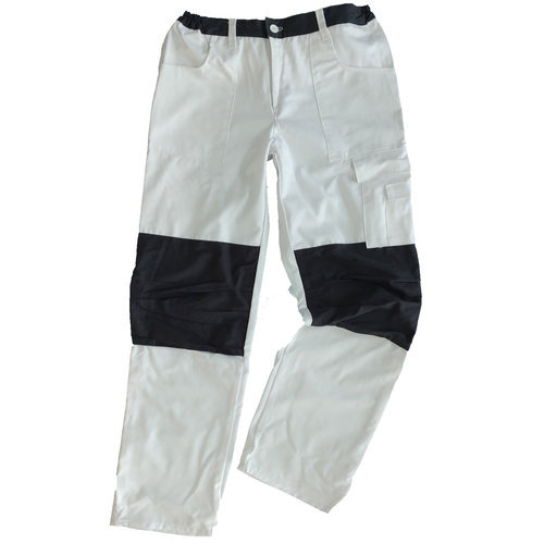 Spodnie robocze do pasa malarskie, dla gipsiarzy biało-szare spodnie na każdą budowę