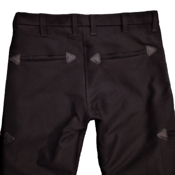 Zunfthose Moleskin mit verdecktem Reißverschluss Arbeitshose schwarz Zimmermanshose für Sommer Hose